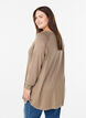 Blouse en maille avec boutons sur le c&ocirc;t&eacute;, Beige, Model image number 2
