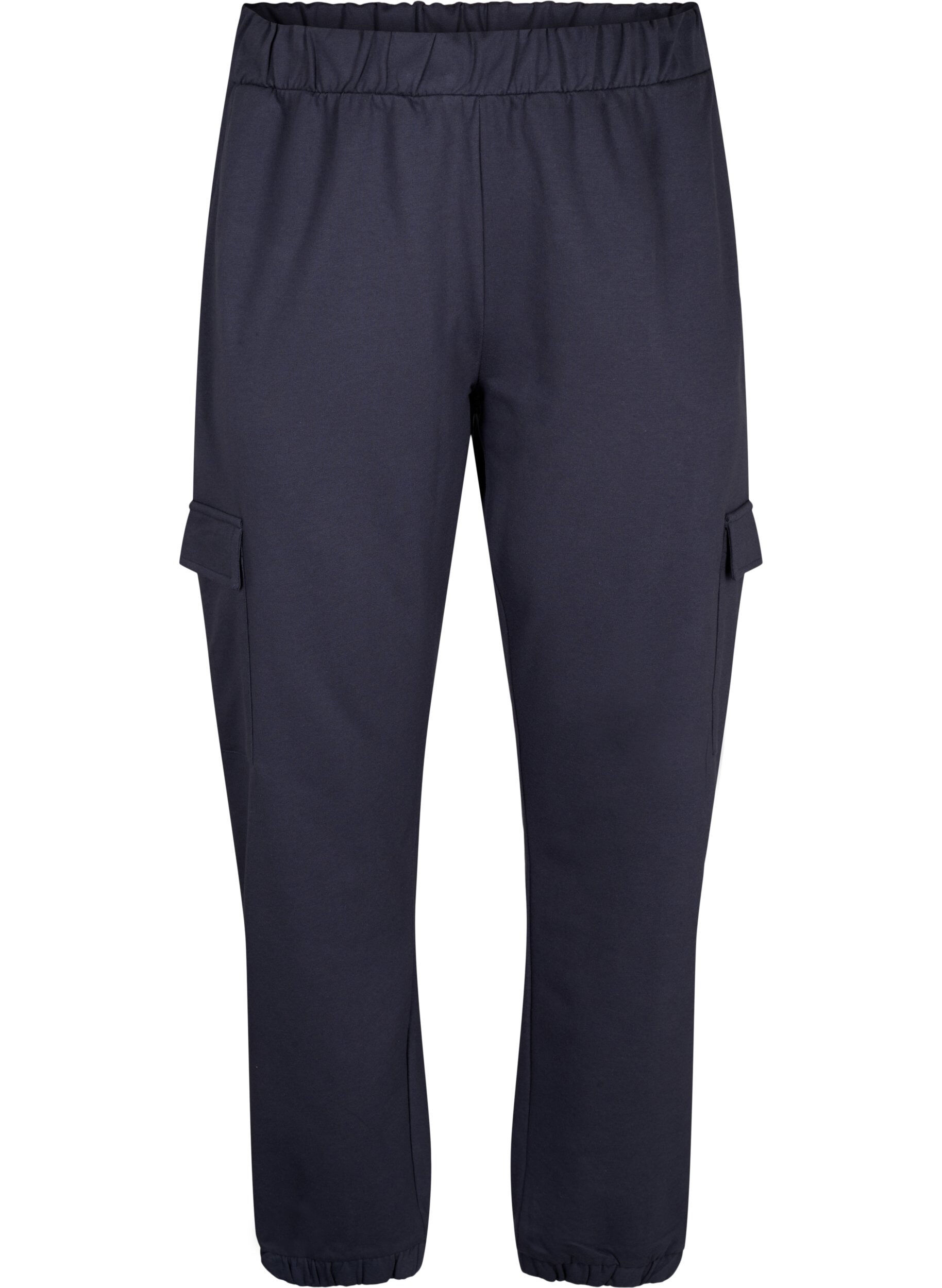Zizzi Pantalon de surv&ecirc;tement avec poches cargo, Ombre Blue, Packshot image number 0