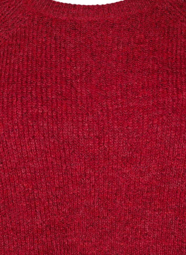 Pull c&ocirc;tel&eacute; &agrave; manches 3/4, Rouge, Packshot image number 2