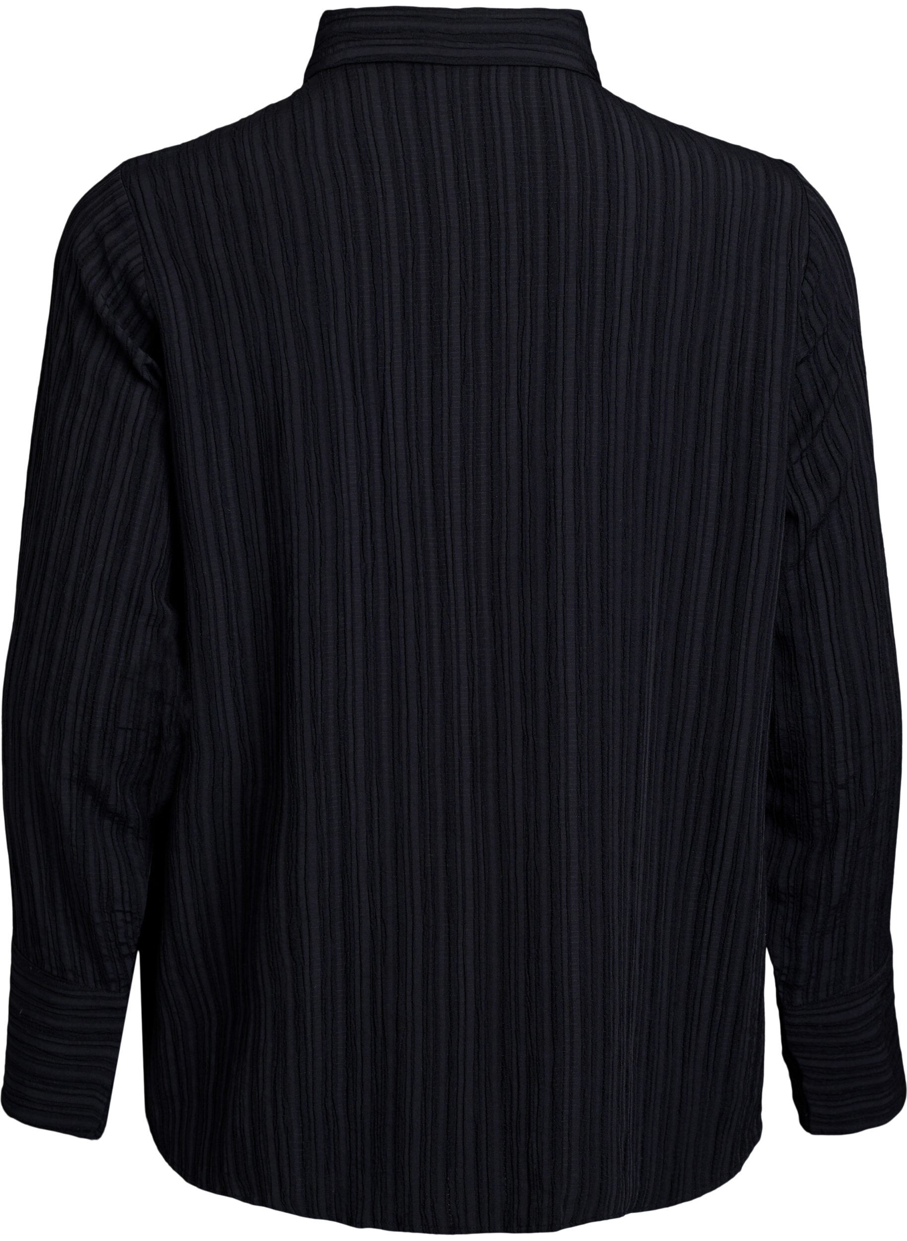 Zizzi FLASH - Chemise textur&eacute;e, Noir, Packshot image number 1