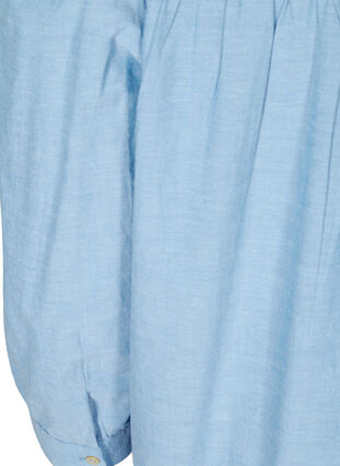  Tunique en coton à manches 3/4, Blue, Packshot image number 3