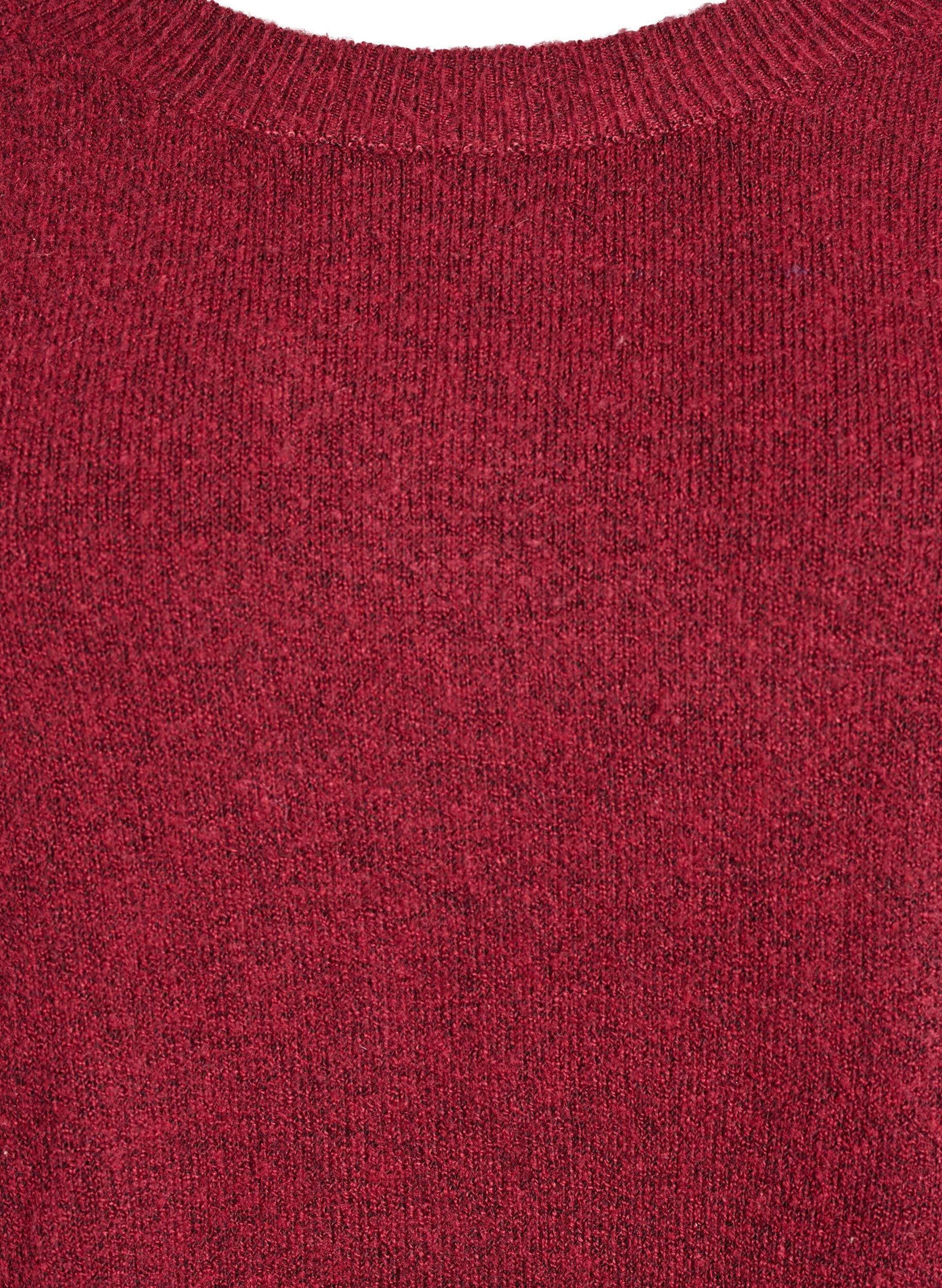 ZizziBlouse longue en maille avec boutons boule, Bordeaux fonc&eacute;, Packshot image number 2