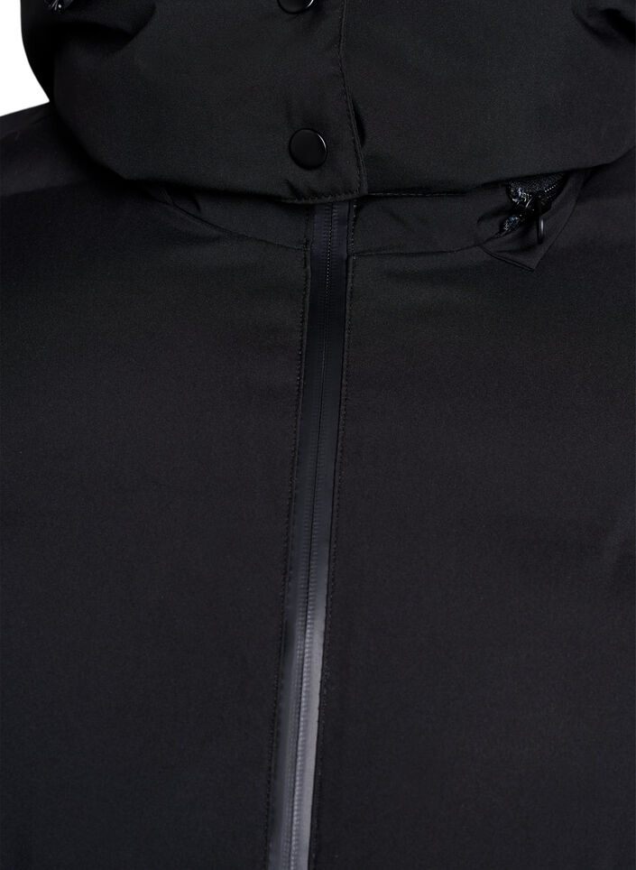 Doudoune courte avec capuche amovible, Noir, Packshot image number 2