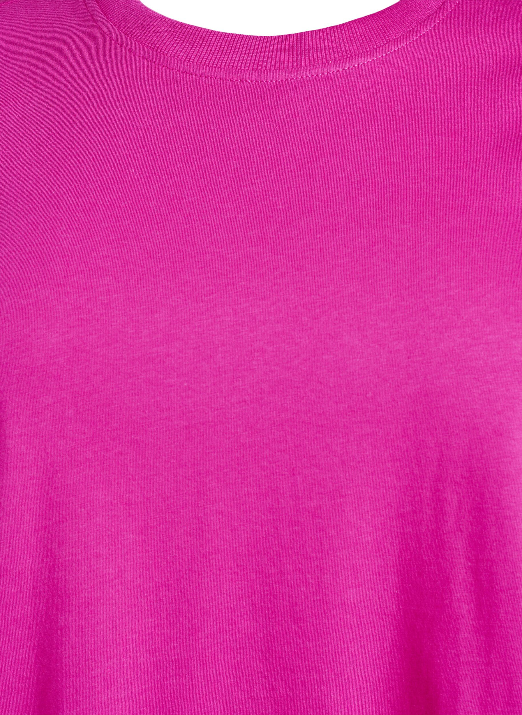 ZizziT-shirt basique en coton &agrave; col rond, Rose, Packshot image number 2