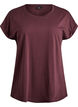 T-shirt &agrave; manches courtes en m&eacute;lange de coton, Bordeaux fonc&eacute;, Packshot image number 0