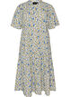 Robe midi en coton avec imprim&eacute; floral, Bleu, Packshot image number 0