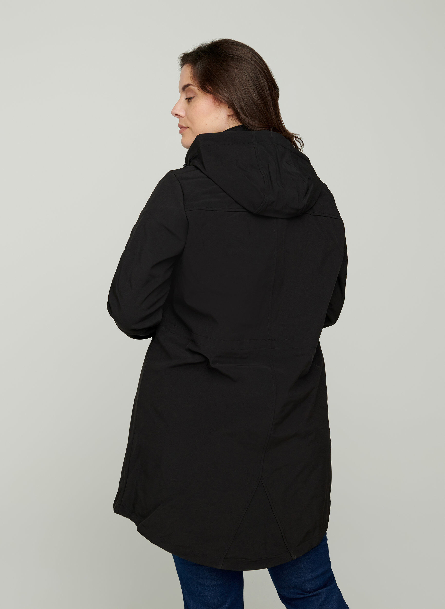 Zizzi Veste Softshell, Black solid, Model image number 2