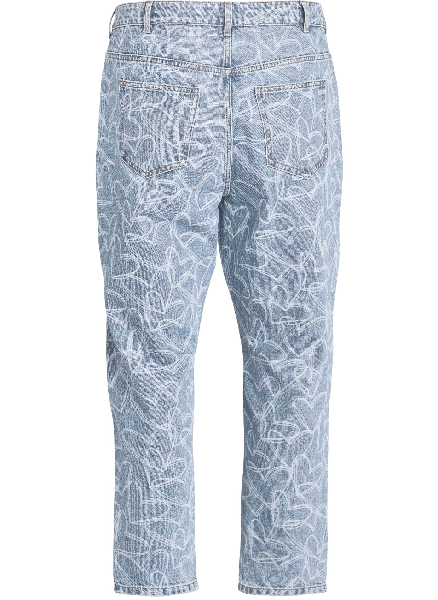Zizzi Jeans Mille coupe Mom avec broderies, Bleu Clair, Packshot image number 1