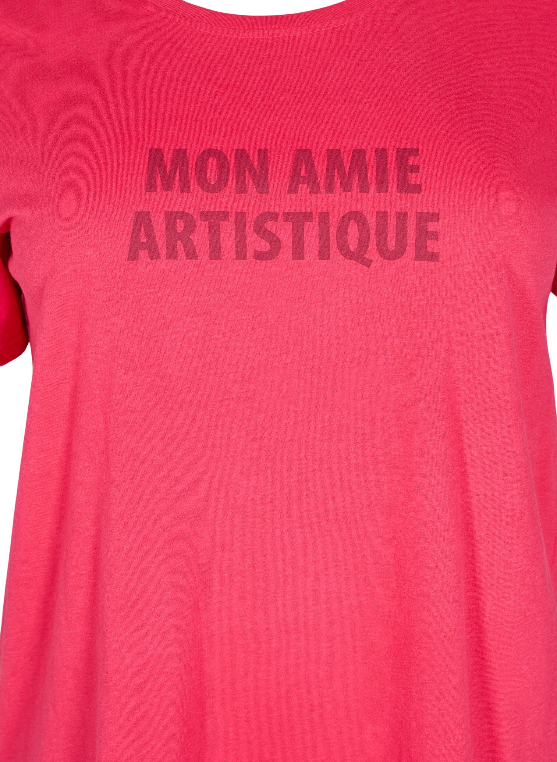 Zizzi FLASH - T-shirt avec motif, Rose, Packshot image number 2