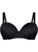 Soutien-gorge moul&eacute; en tulle, Noir, Packshot image number 0