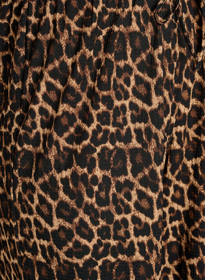 Pantalon large en tissu l&eacute;ger et textur&eacute;, Noir, Packshot image number 2