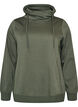 Sweat &agrave; col montant et poches, Vert, Packshot image number 0