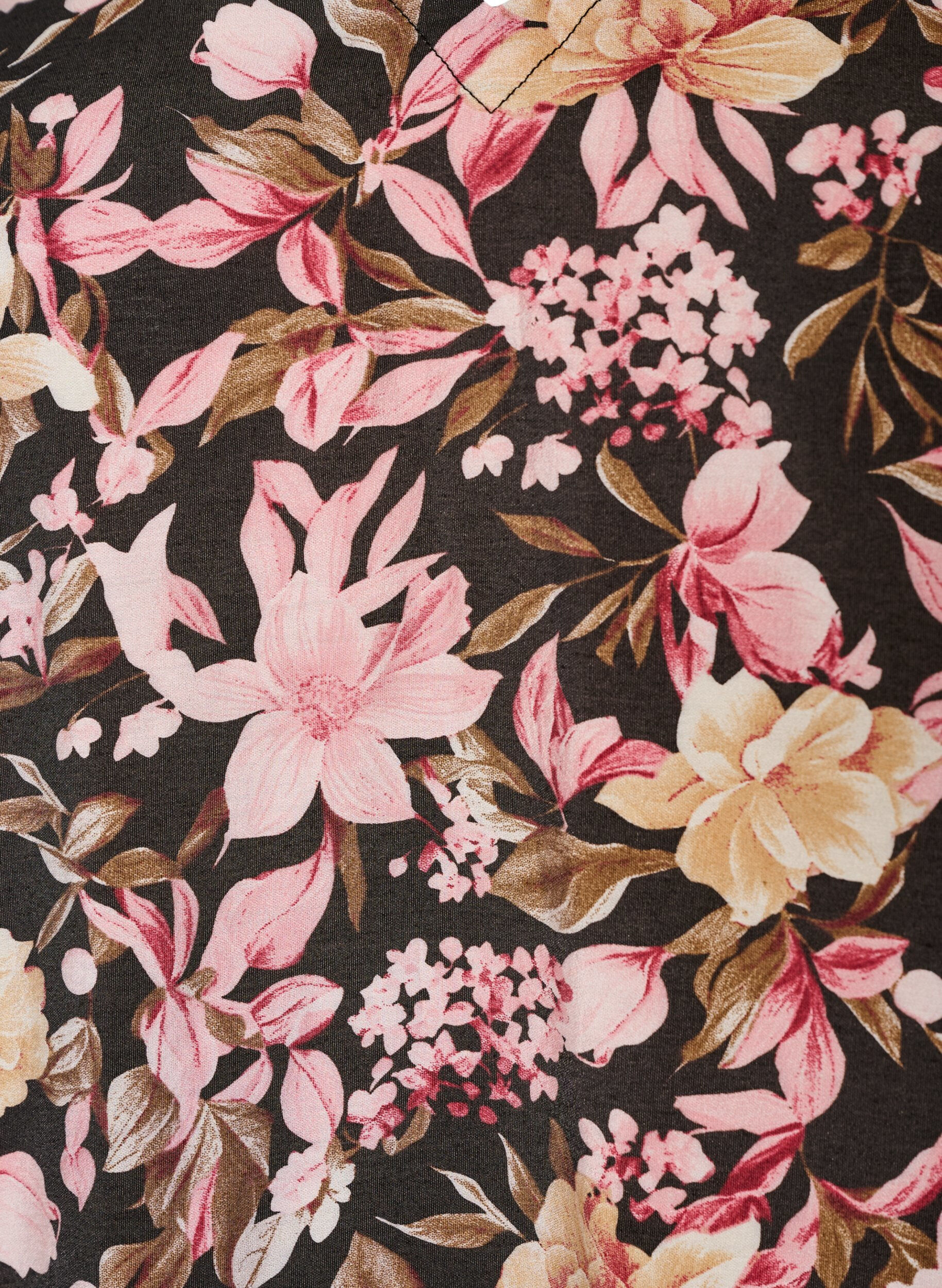 ZizziRobe courte coupe &eacute;vas&eacute;e avec col en V, Rose, Packshot image number 2