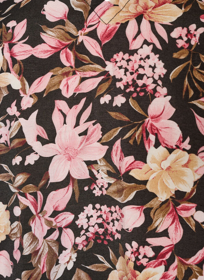 Robe courte coupe &eacute;vas&eacute;e avec col en V, Rose, Packshot image number 2