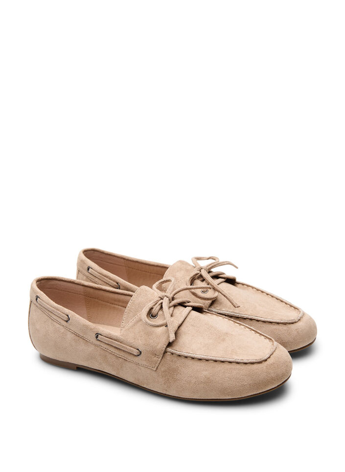 Mocassins en su&eacute;dine, Beige, Packshot image number 1
