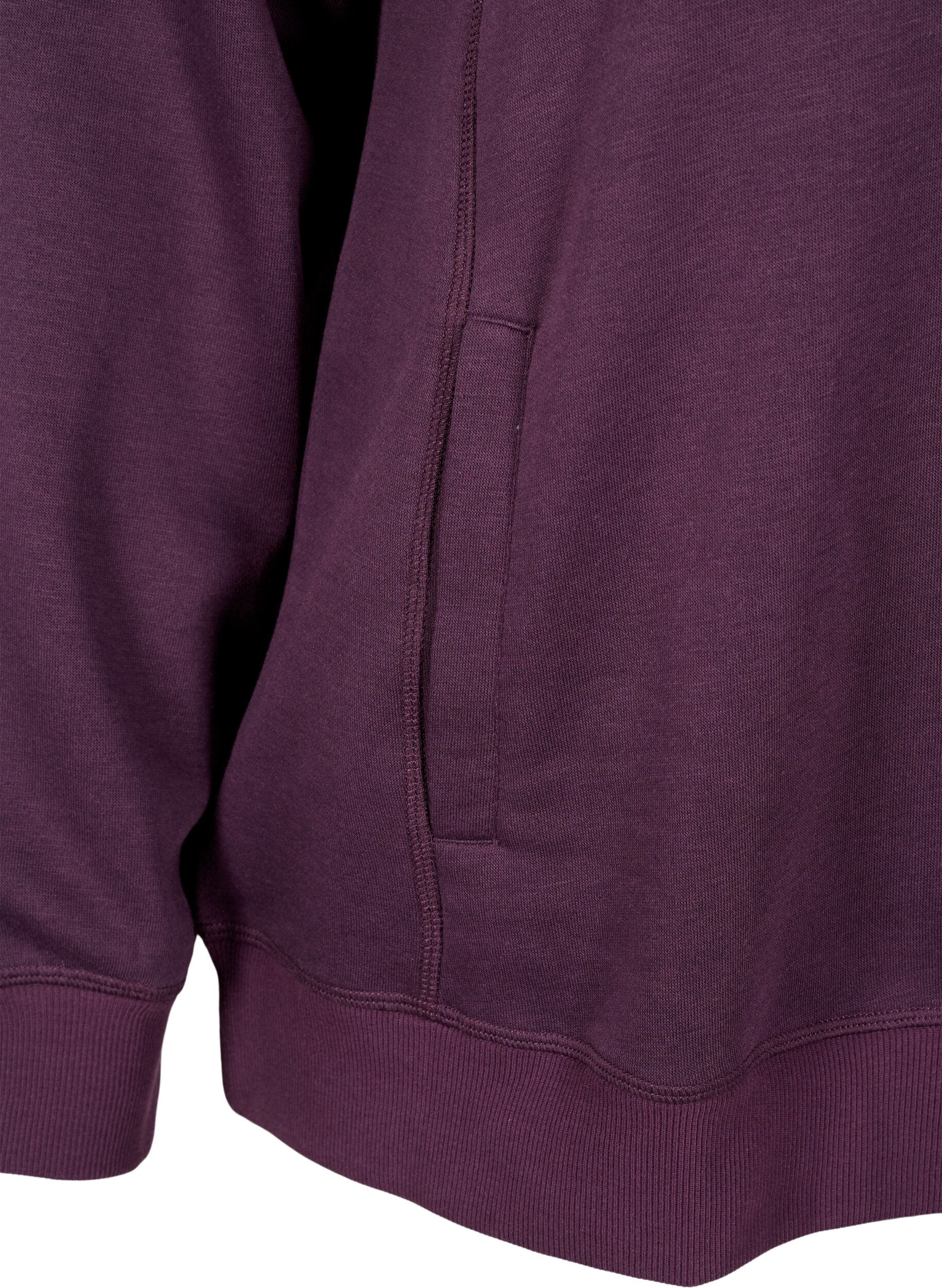 Zizzi FLASH - Sweat-shirt &agrave; col montant, Plum Perfect, Packshot image number 3