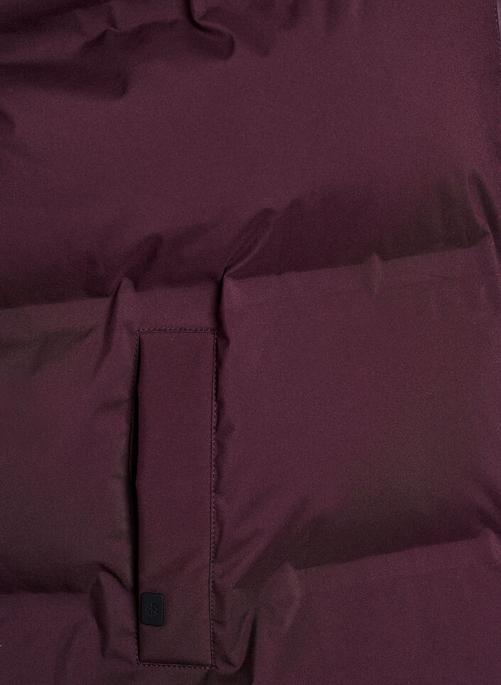 Doudoune sans manches courte avec col montant, Bordeaux fonc&eacute;, Packshot image number 3