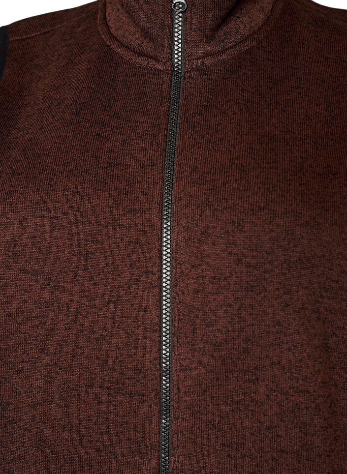 Gilet &agrave; col montant et fermeture &eacute;clair, Marron, Packshot image number 2