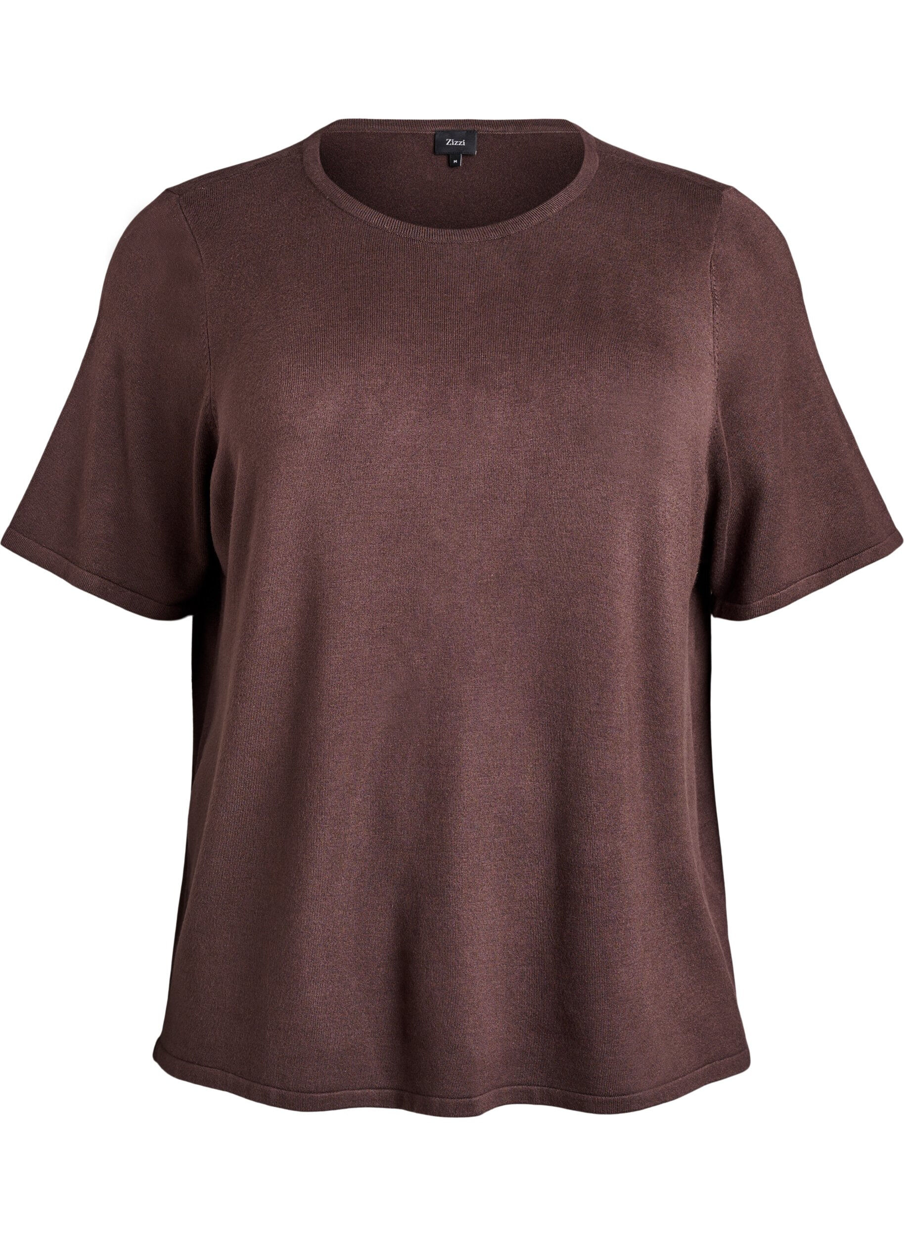 Blouse en maille &agrave; manches courtes en viscose