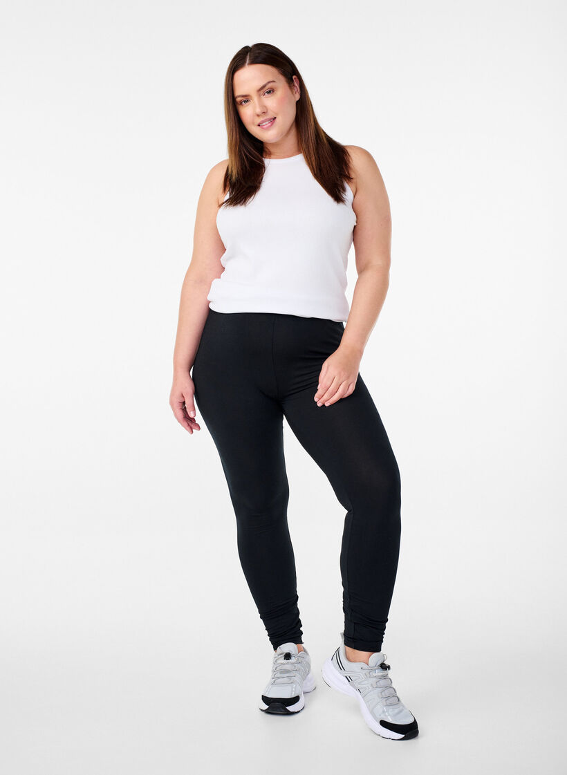 Legging Basic long, Noir, Model image number 1