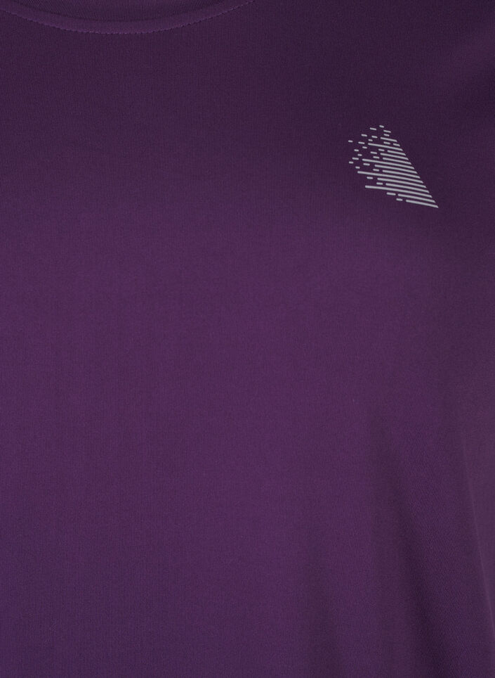 T-shirt d'entraînement avec coupe étroite et col rond, Purple Pennant, Packshot image number 2