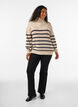 Pull en tricot avec col haut et fermeture &eacute;clair, Vanille, Model image number 1