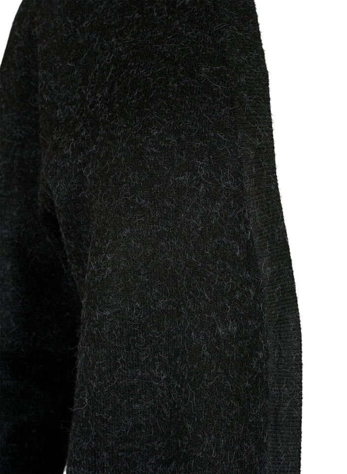 Cardigan tricot&eacute; mouchet&eacute; avec poches, Gris anthracite, Packshot image number 2