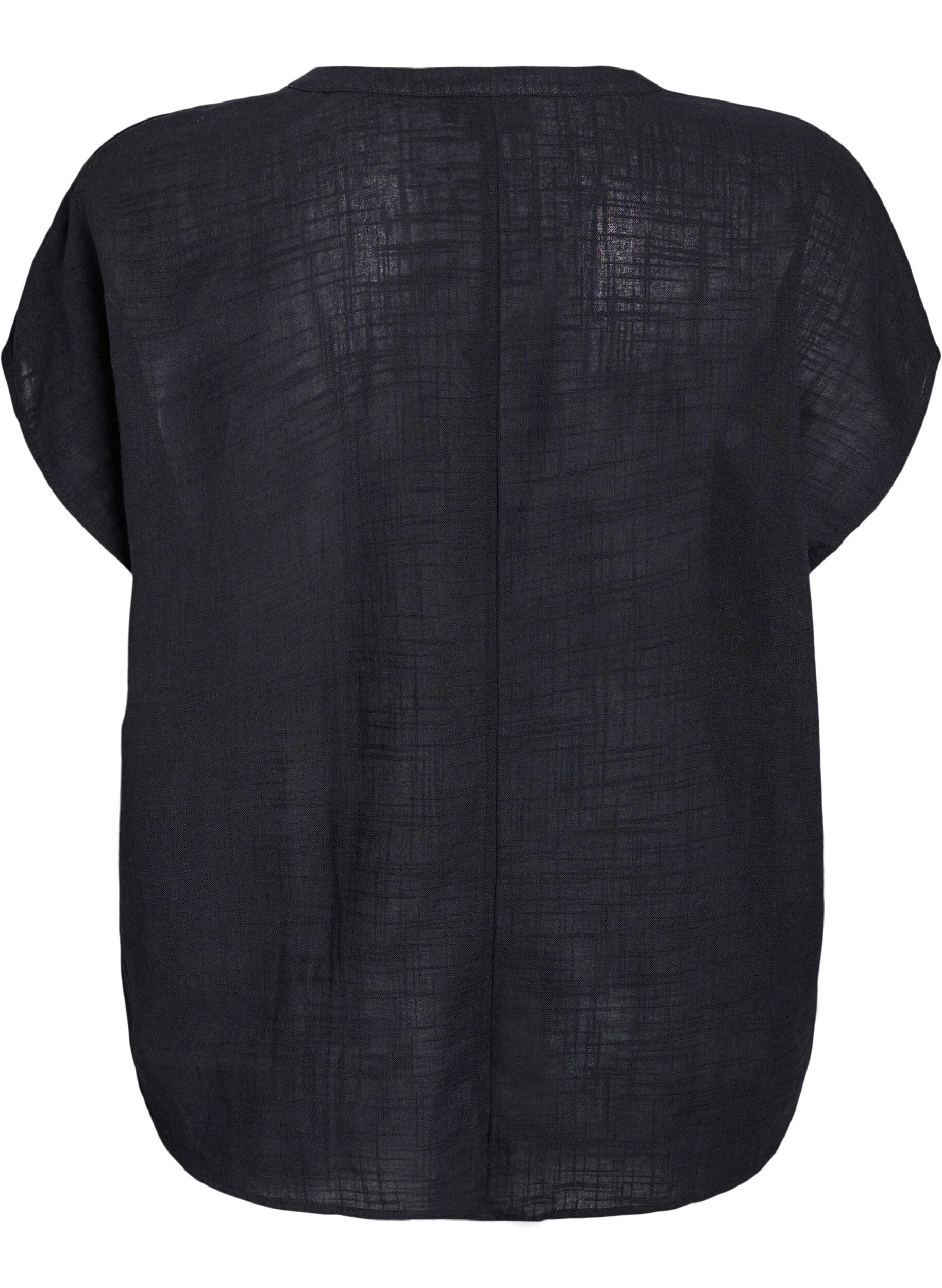 Zizzi FLASH - Chemisier ample avec manches &eacute;bouriff&eacute;es, Noir, Packshot image number 1