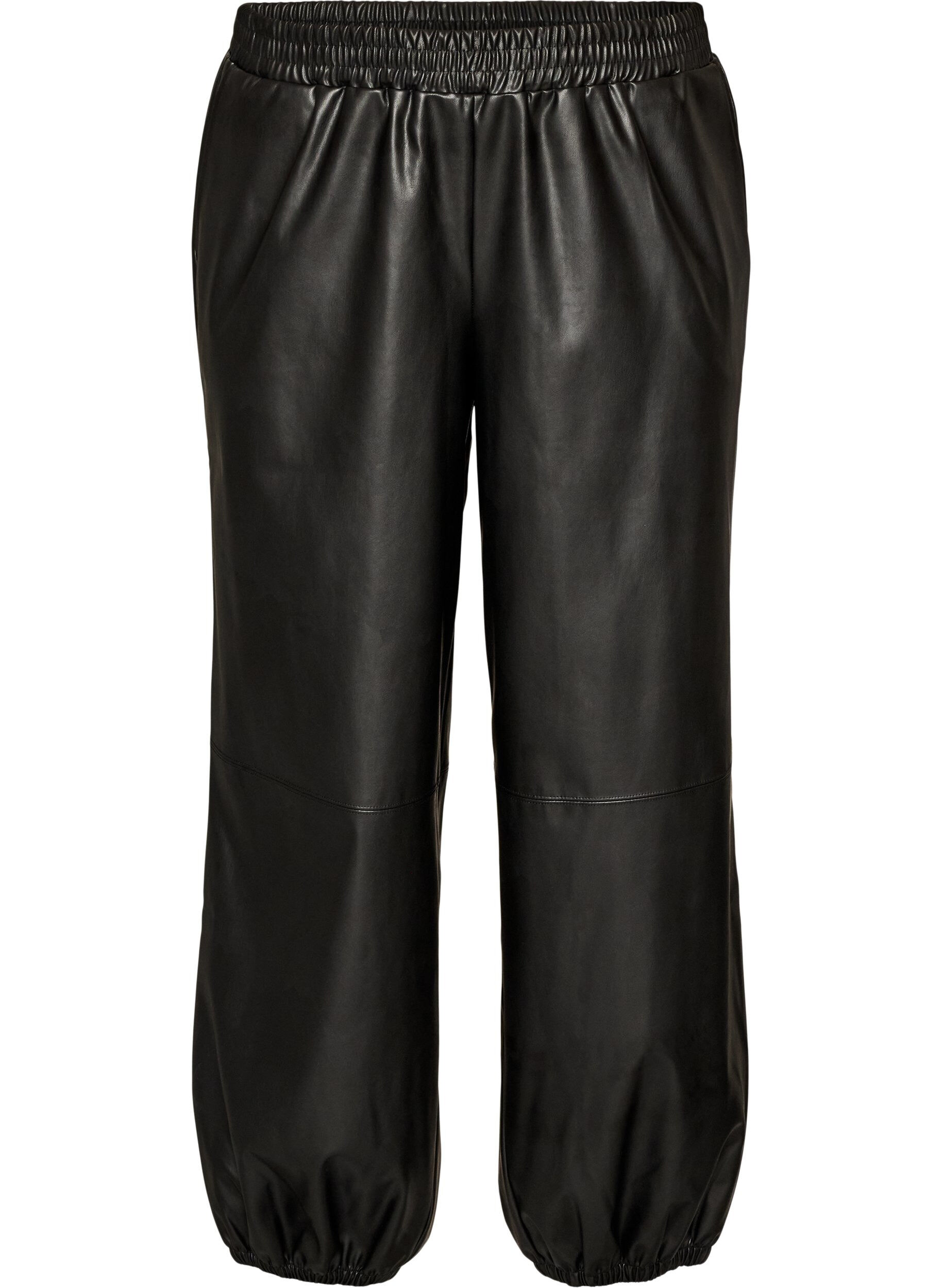 ZizziPantalon ballon en similicuir, Noir, Packshot image number 0