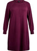 Robe courte en maille &agrave; manches raglan et couture centrale, Bordeaux, Packshot image number 0