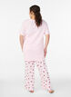 Pantalon de pyjama en jersey doux avec taille haute et imprim&eacute; fruits, Rose, Model image number 1