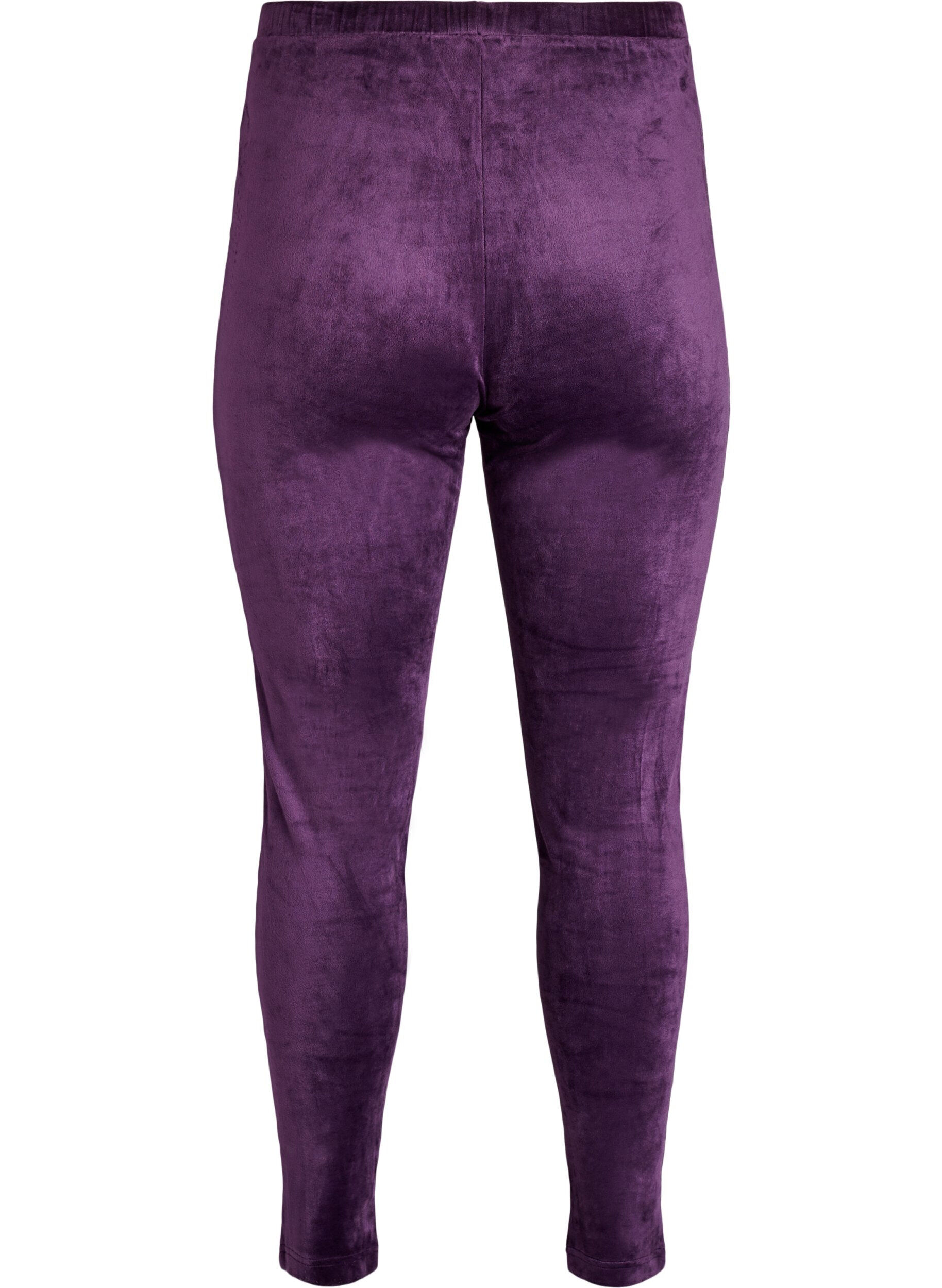 Zizzi Legging ajust&eacute; en velours, Violet, Packshot image number 1