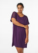 Chemise de nuit en viscose avec dentelle, Violet, Model image number 0