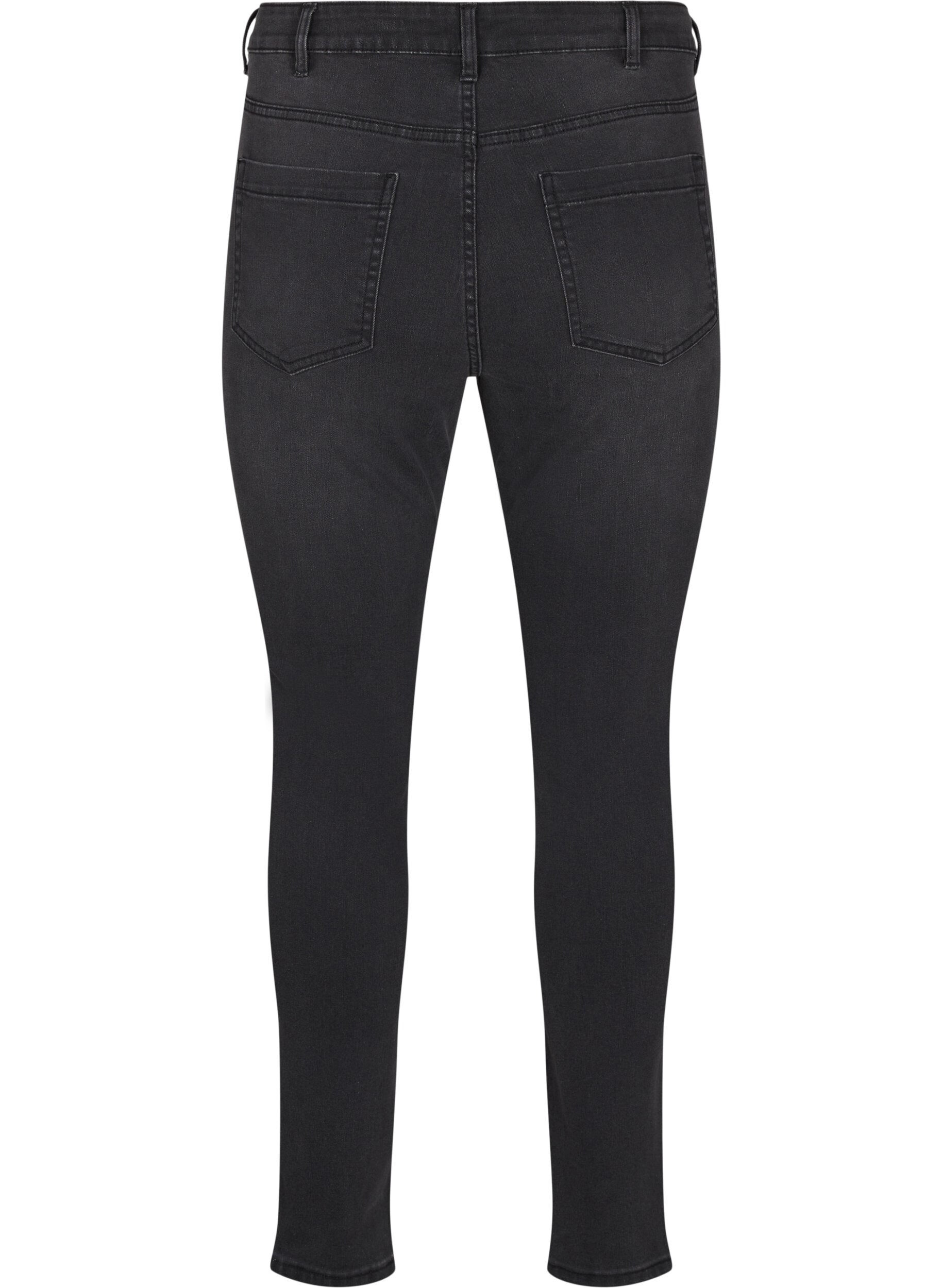 Zizzi Jean Amy taille haute et coupe super slim, Gris anthracite, Packshot image number 1