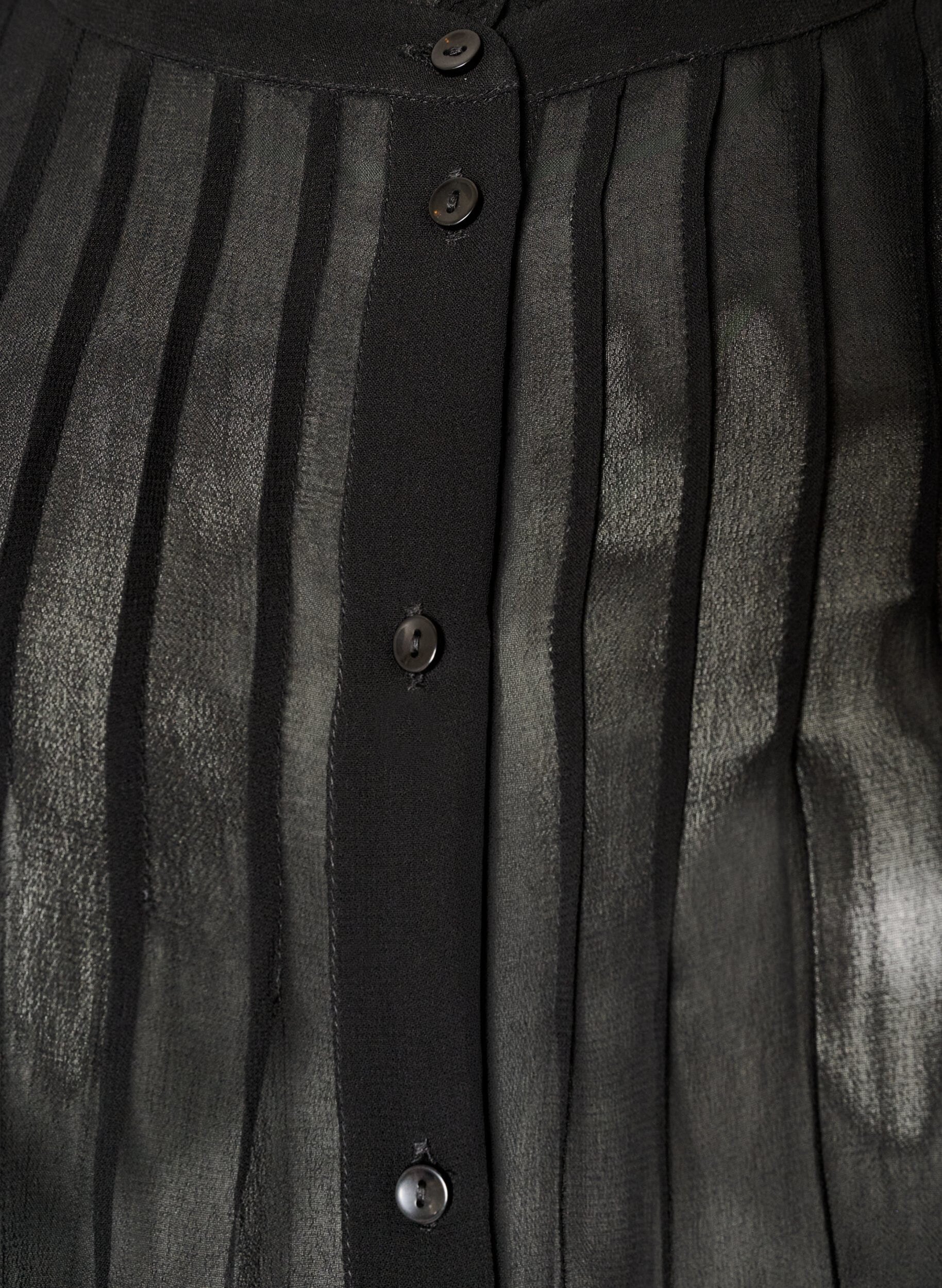 ZizziBlouse en viscose &agrave; col &agrave; volants, Noir, Packshot image number 2