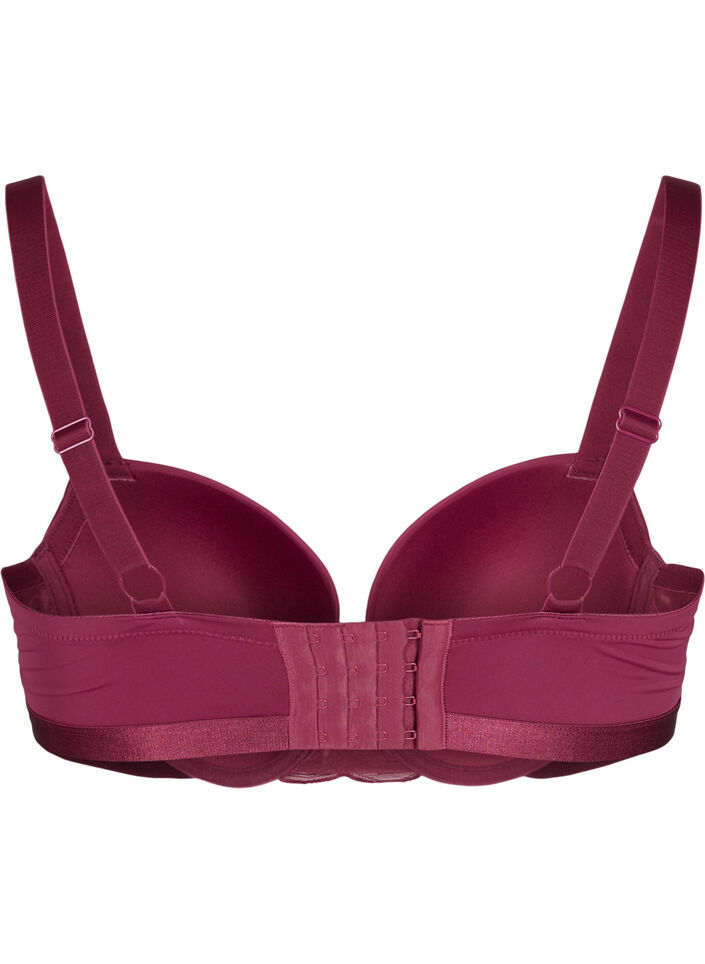 Soutien-gorge moulé en tulle, Rouge, Packshot image number 1