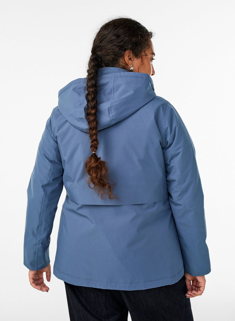 Veste d'hiver fonctionnelle à capuche, Bleu, Model image number 2