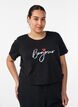 T-shirt imprim&eacute;, Noir, Model image number 0