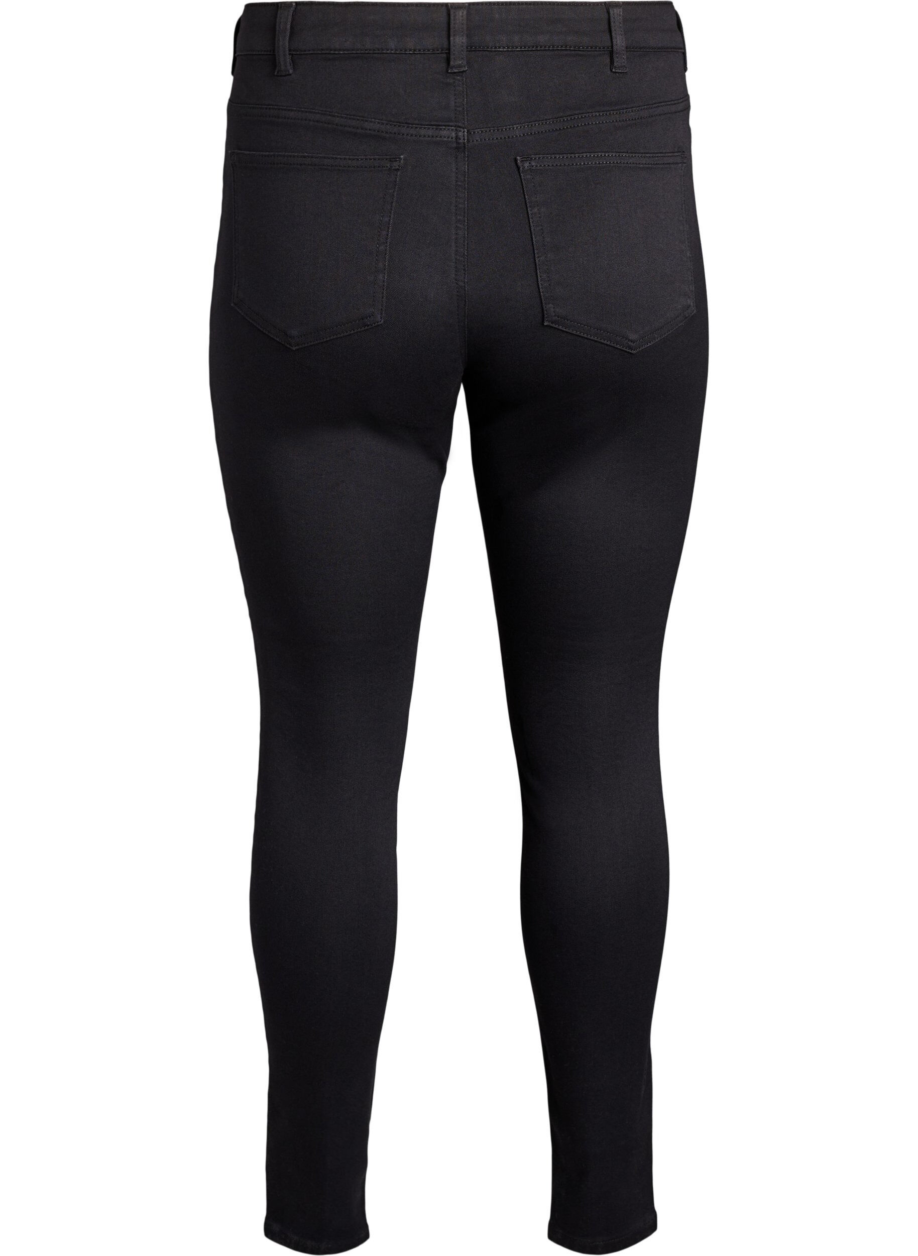 Zizzi Jean Amy super slim &agrave; taille haute, Noir, Packshot image number 1