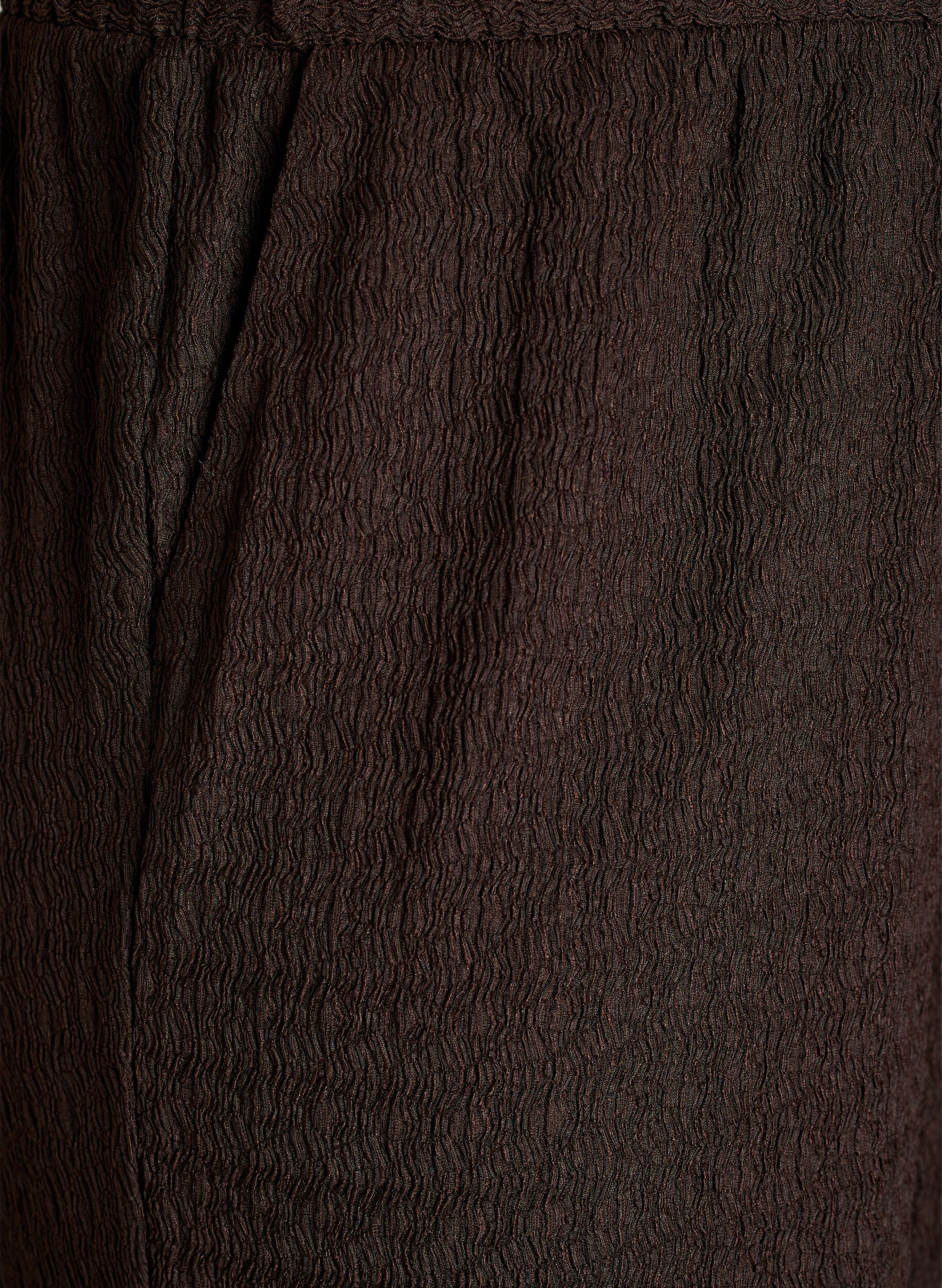 Zizzi Pantalon avec texture ondul&eacute;e, Marron, Packshot image number 2