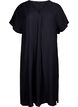 Robe &agrave; col en V en viscose, Noir, Packshot image number 0