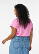 T-shirt &agrave; manches courtes en coton m&eacute;lang&eacute;, Rose, Model image number 2