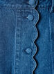 Jupe en jean coupe &eacute;vas&eacute;e avec patte de boutonnage ondul&eacute;e, Bleu, Packshot image number 2