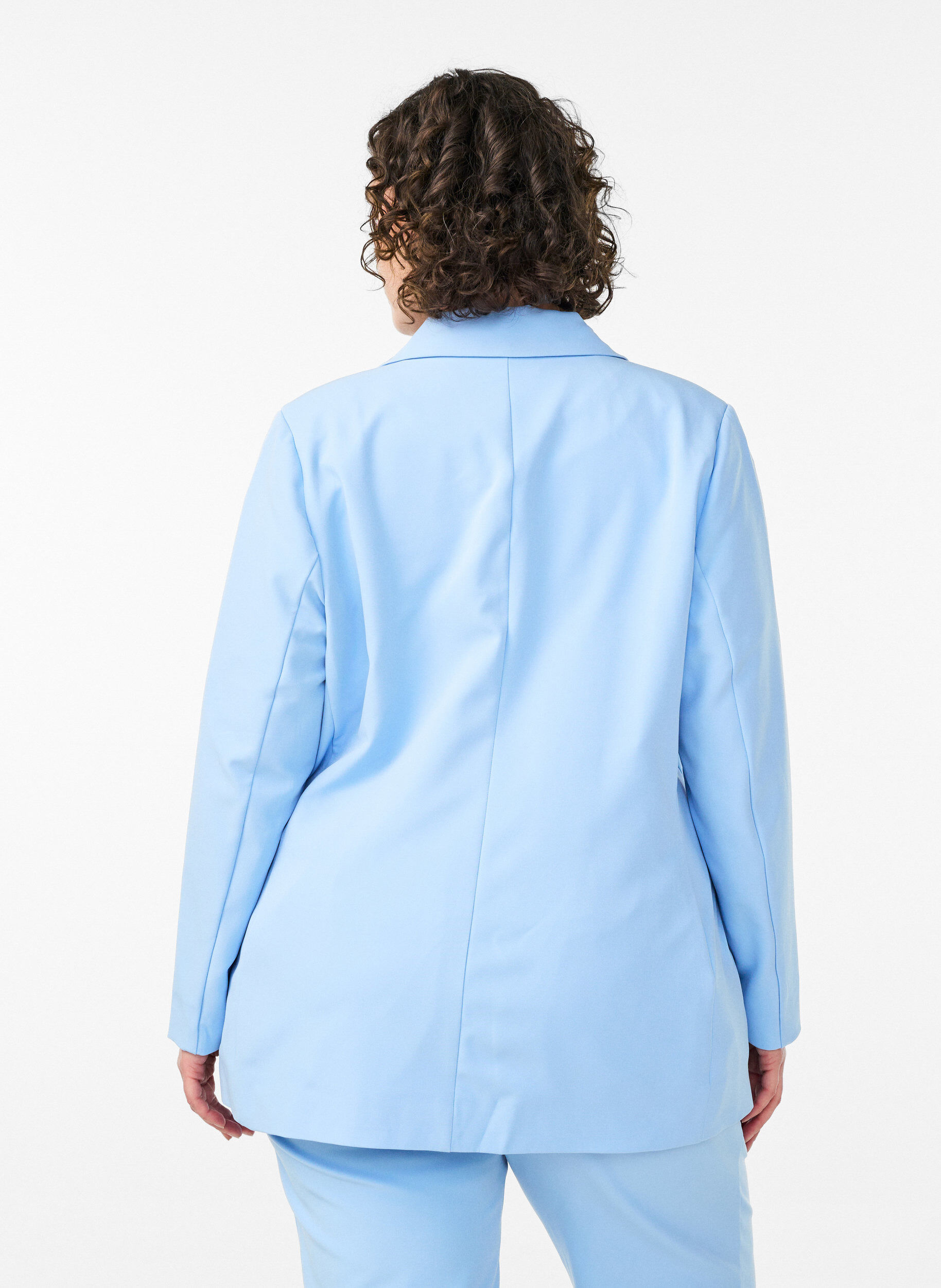 ZizziBlazer classique avec fermeture boutonn&eacute;e, Bleu Clair, Model image number 2