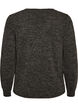 Blouse en jersey avec col en V et manches longues, Noir, Packshot image number 1