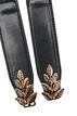 Ceinture de taille fine &agrave; boucle en forme de feuille, Noir, Packshot image number 2