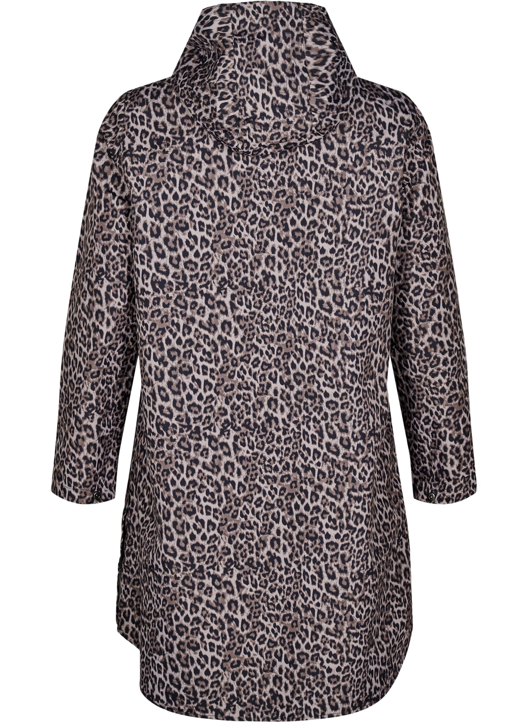 ZizziVeste de pluie avec poches et capuche, Marron, Packshot image number 1