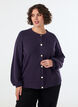 Cardigan en maille douce avec boutons dor&eacute;s, Violet, Model image number 0