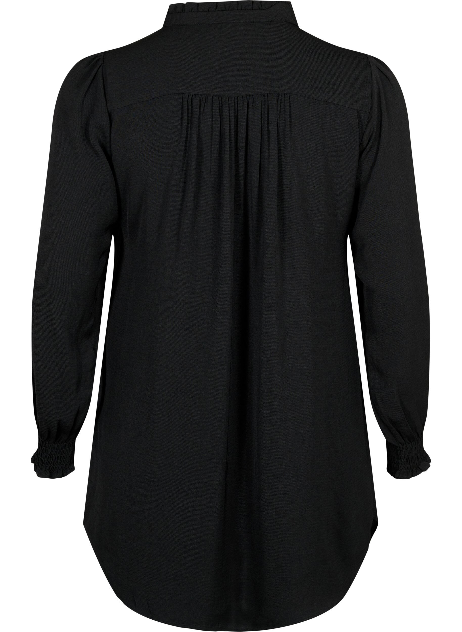 Zizzi Tunique avec des smocks, Black, Packshot image number 1