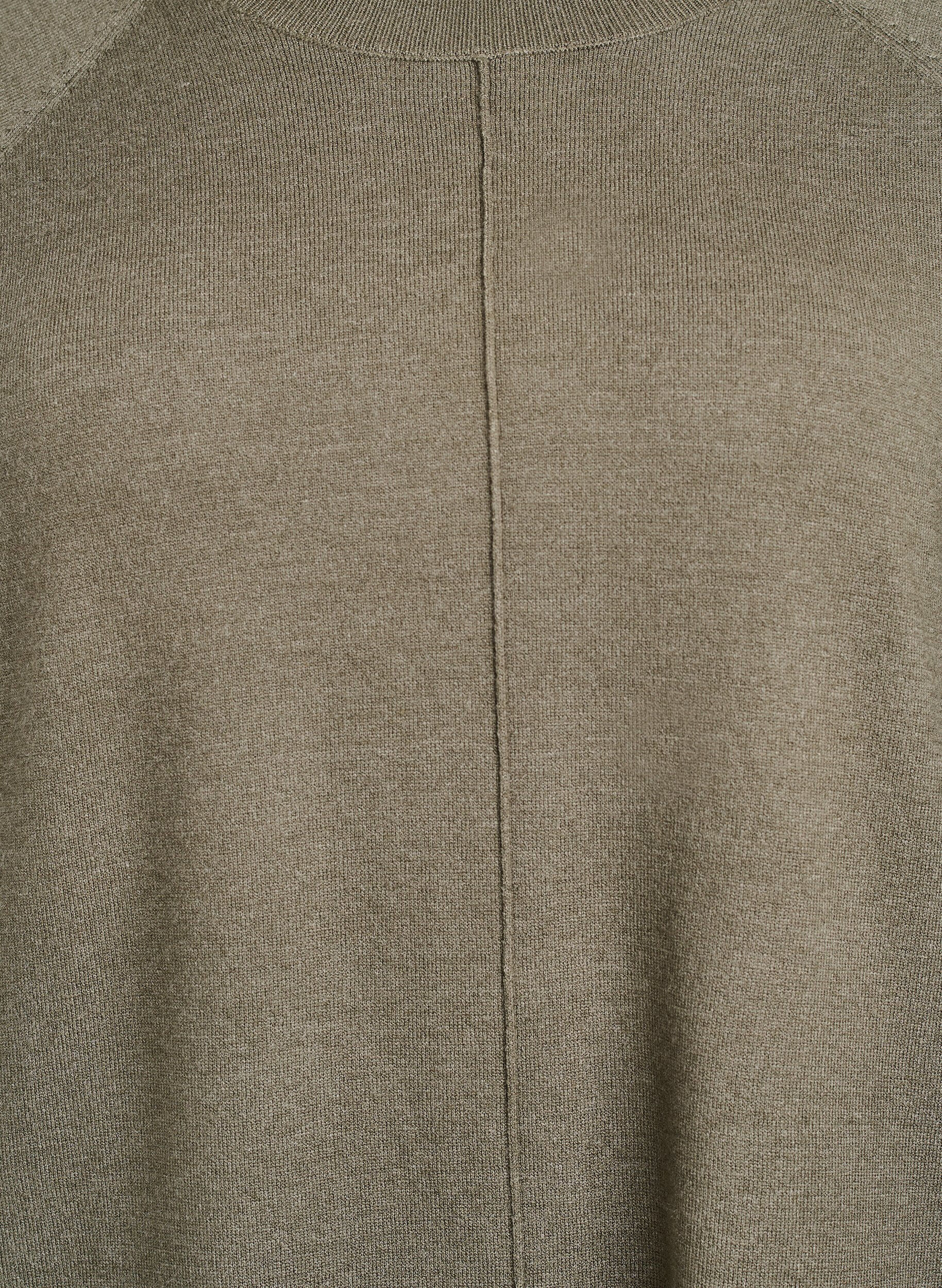 Zizzi Blouse en maille avec couture centrale et manches raglan, Vert Kaki, Packshot image number 2